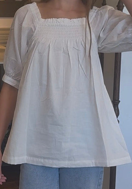 The Rebecca Blouse - Porcelain