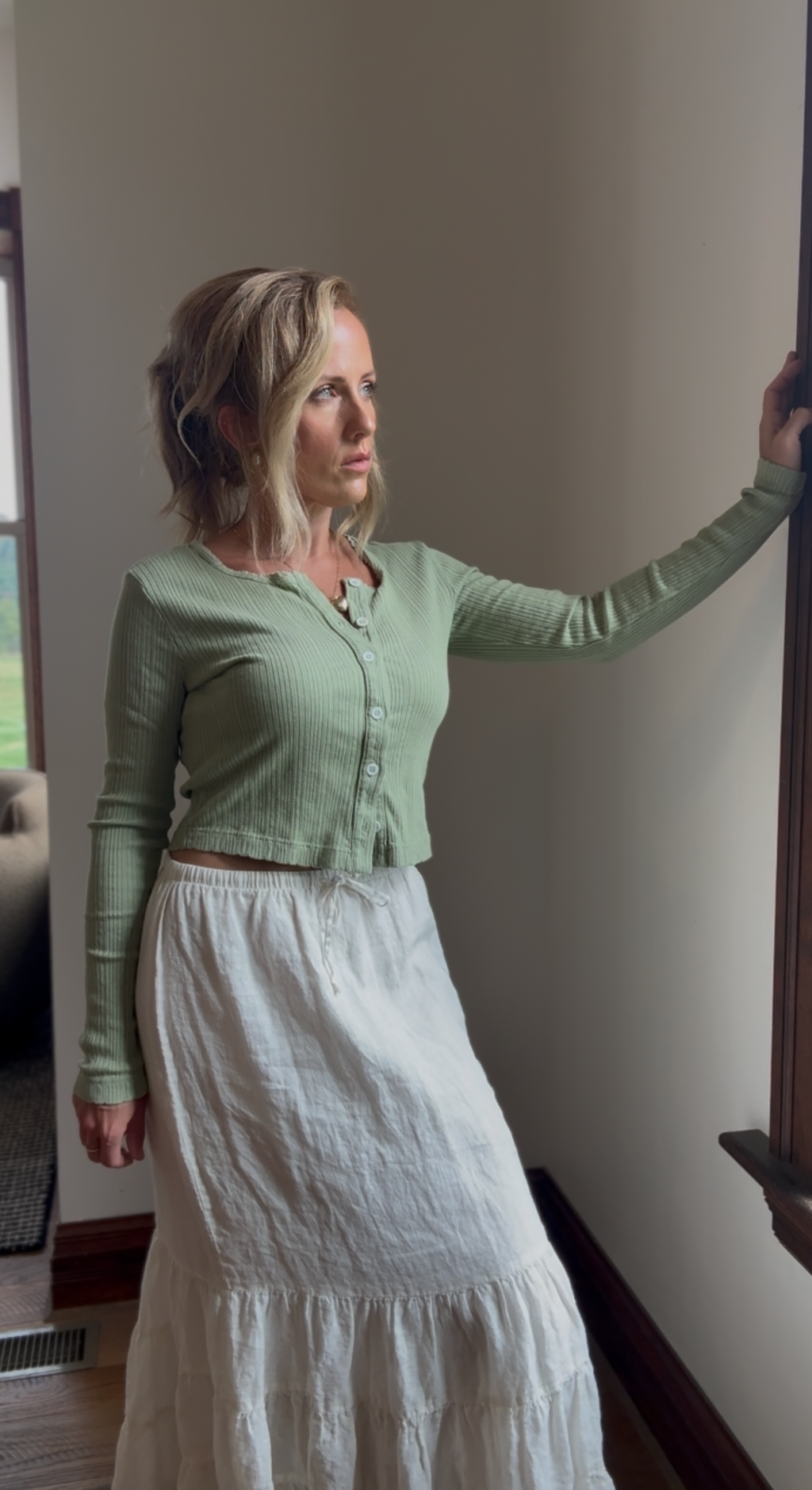 Keepsake Pointelle Cardigan - Meadow