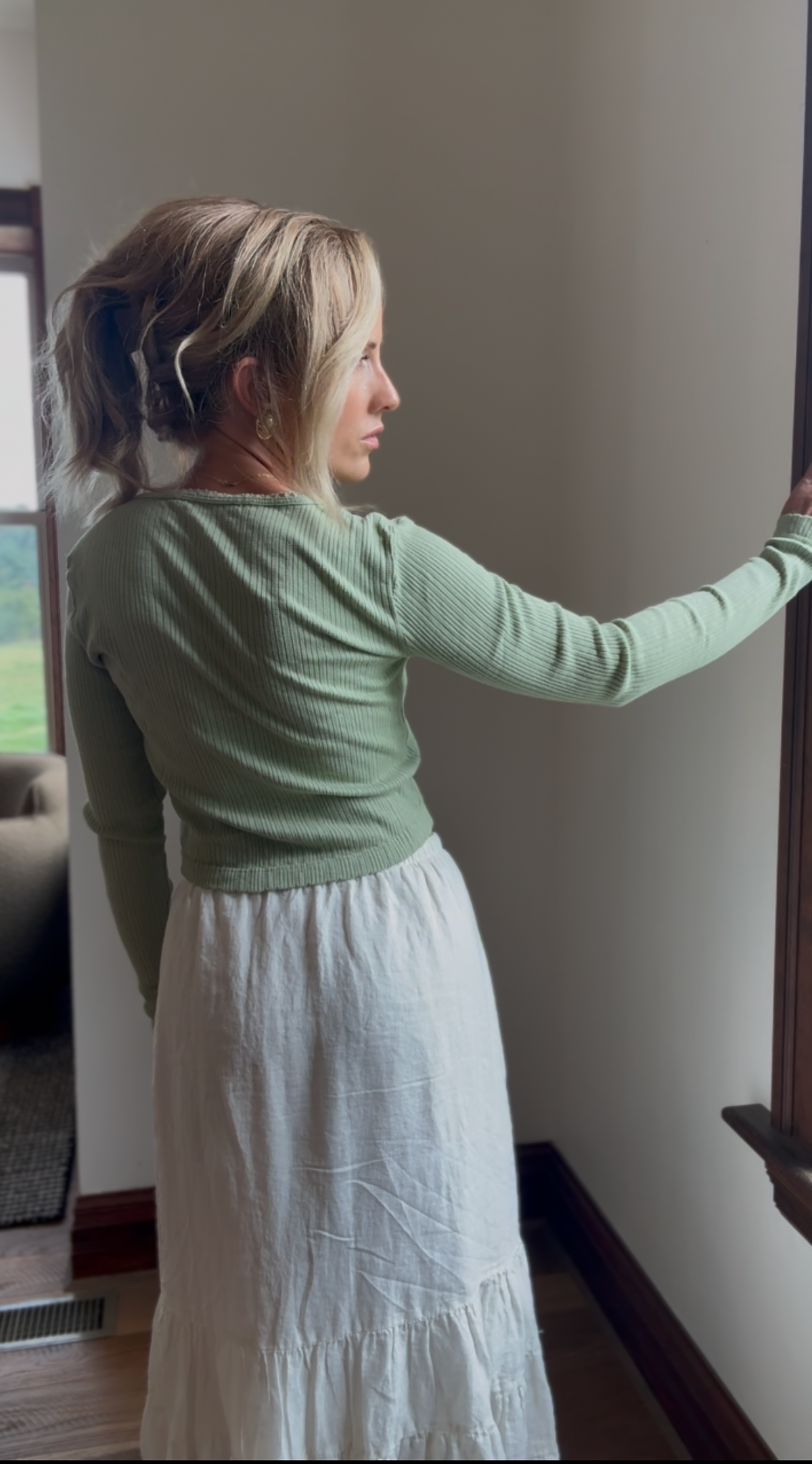 Keepsake Pointelle Cardigan - Meadow