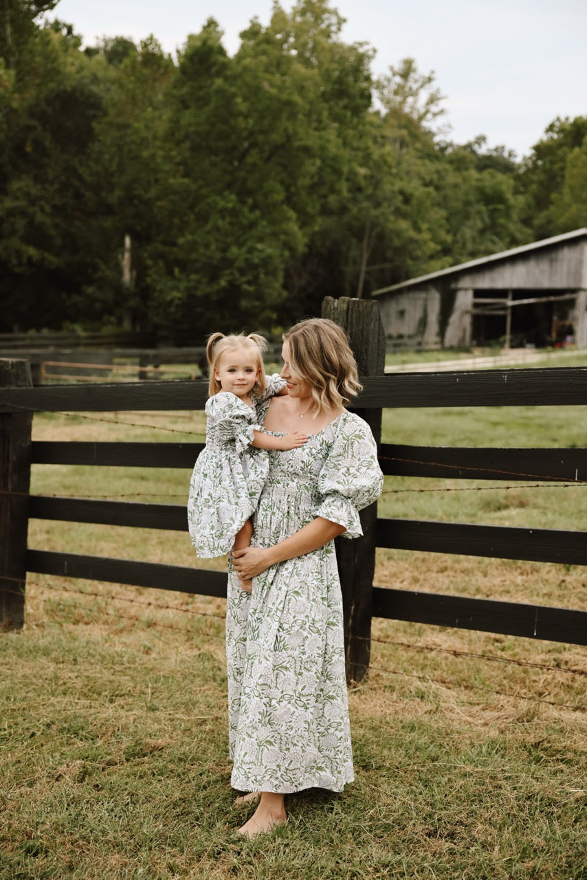 The Camielle Dress - Heirloom Garden Mommy + Me Sizes