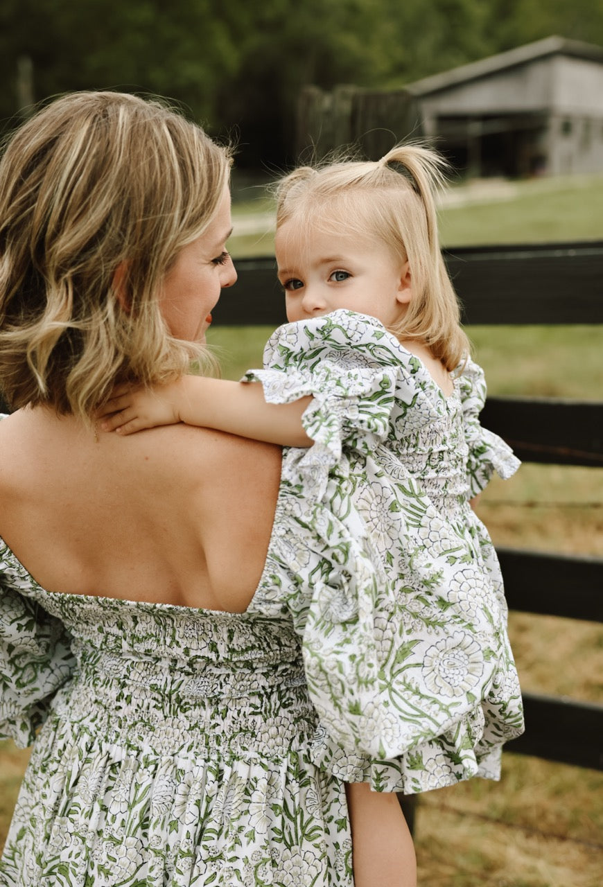 The Camielle Dress - Heirloom Garden Mommy + Me Sizes
