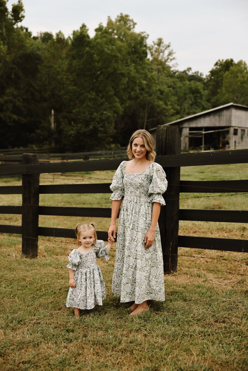 The Camielle Dress - Heirloom Garden Mommy + Me Sizes