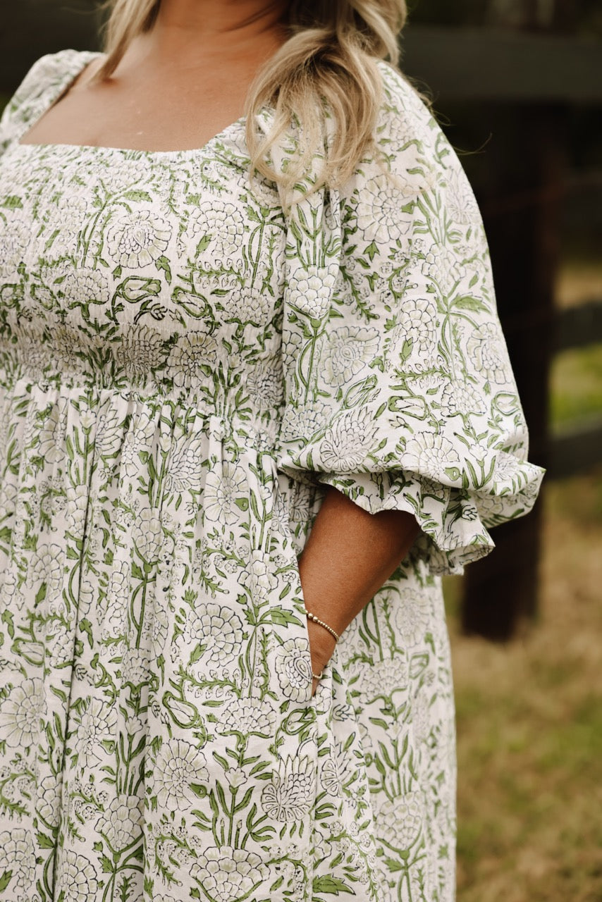 The Camielle Dress - Heirloom Garden Mommy + Me Sizes