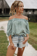 The Rebecca Blouse - Green Gingham