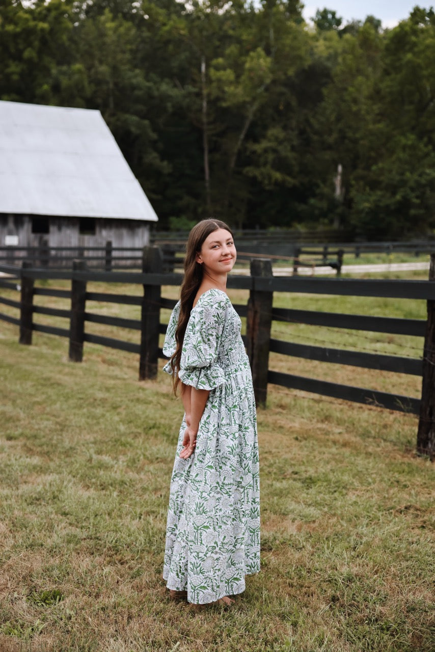 The Camielle Dress - Heirloom Garden Mommy + Me Sizes
