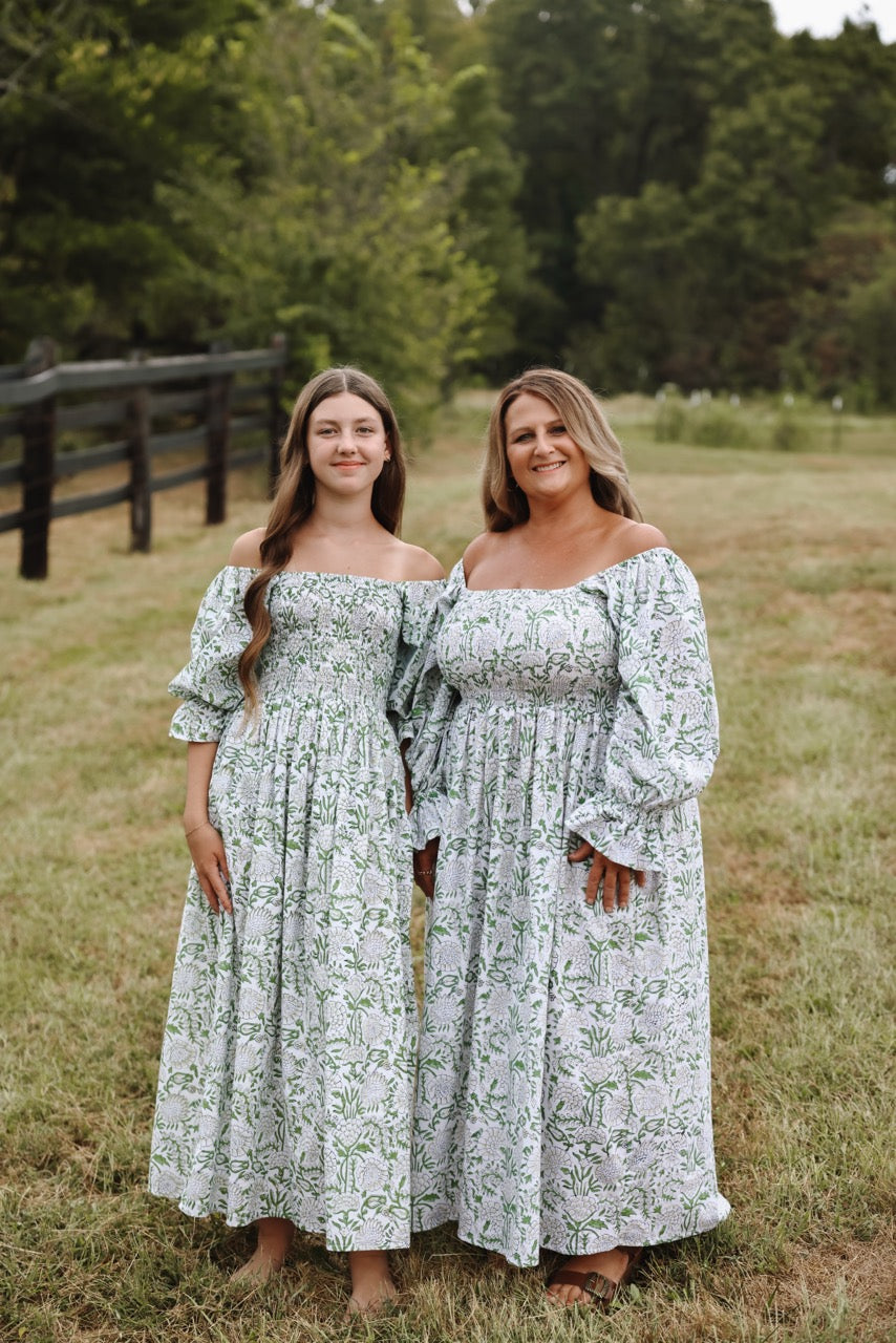 The Camielle Dress - Heirloom Garden Mommy + Me Sizes