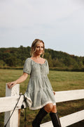 The Corin Dress - Green Gingham