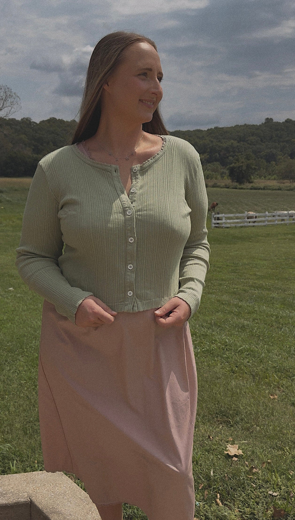 Keepsake Pointelle Cardigan - Meadow
