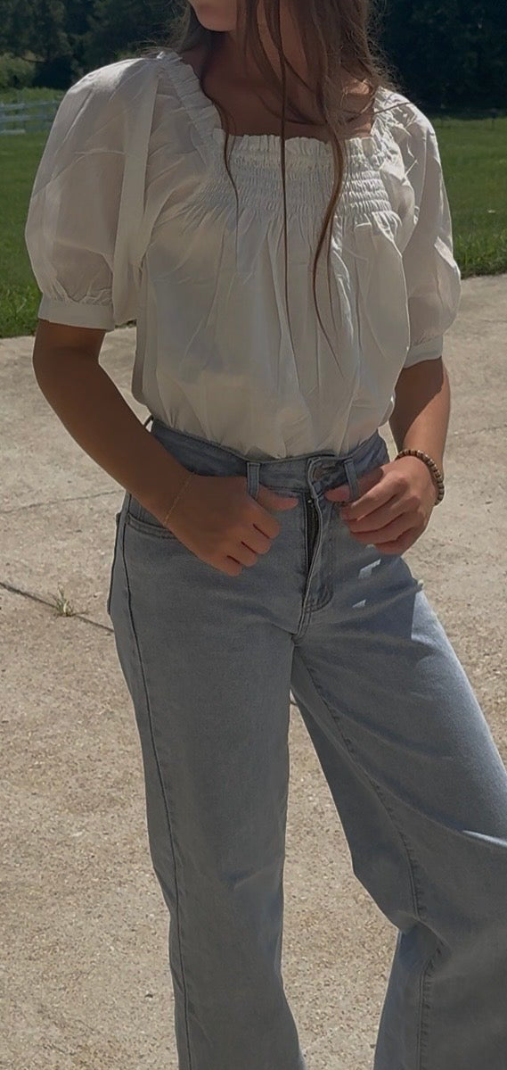 The Rebecca Blouse - Porcelain