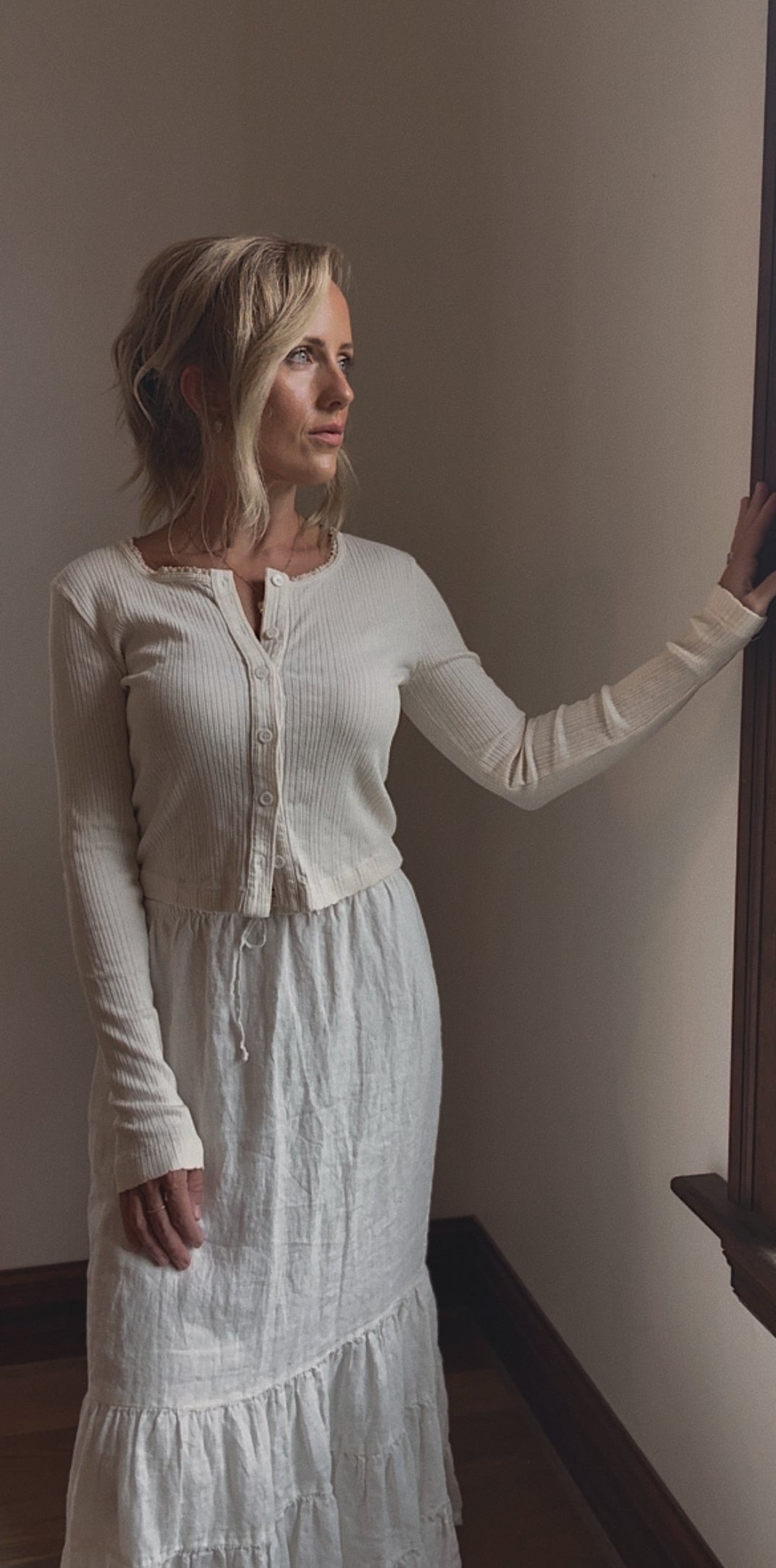 Keepsake Pointelle Cardigan - Antique