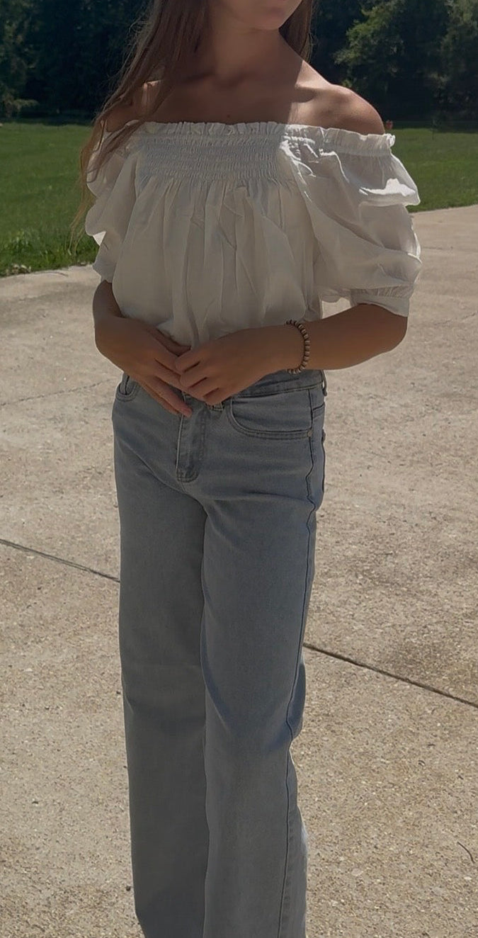 The Rebecca Blouse - Porcelain