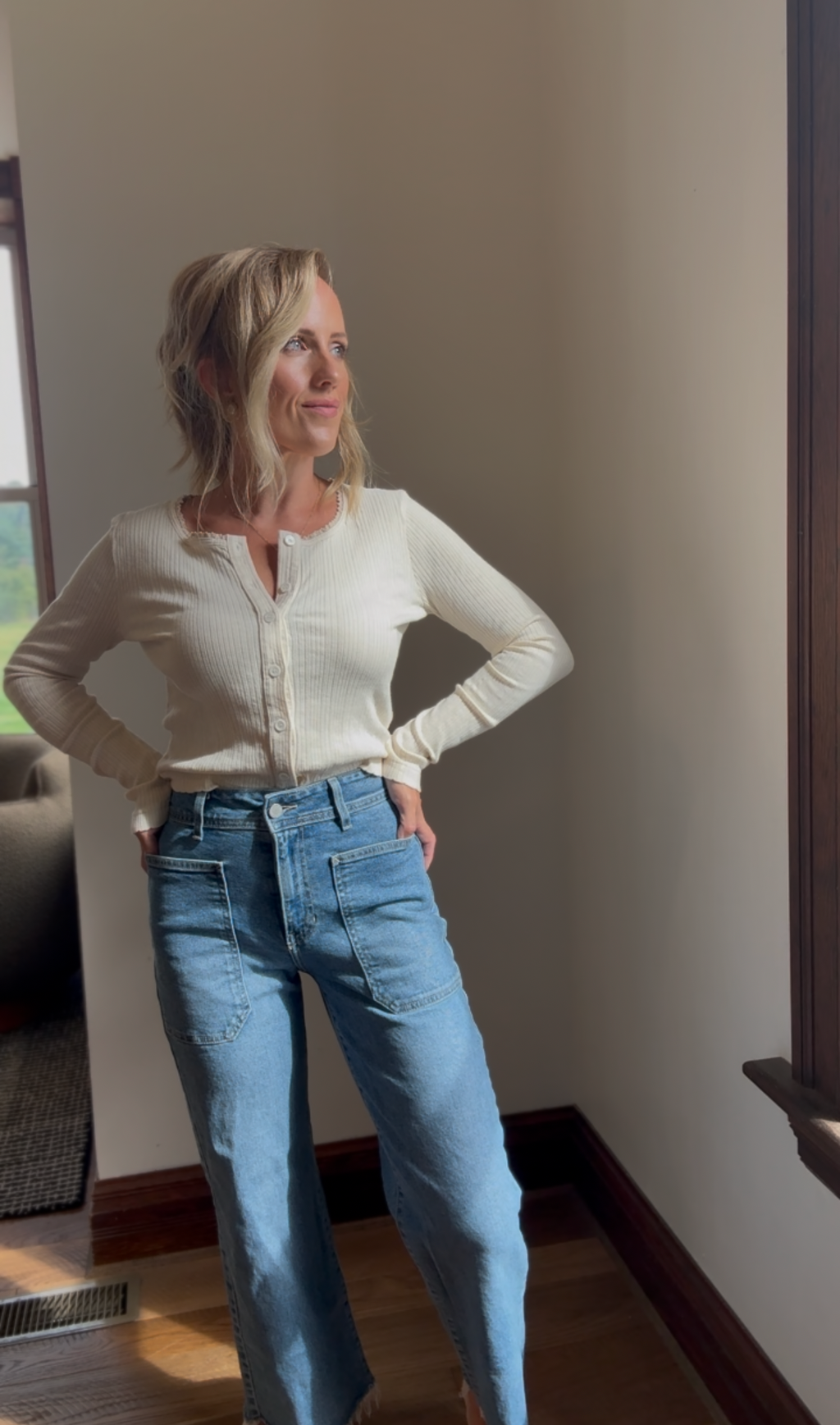 Keepsake Pointelle Cardigan - Antique