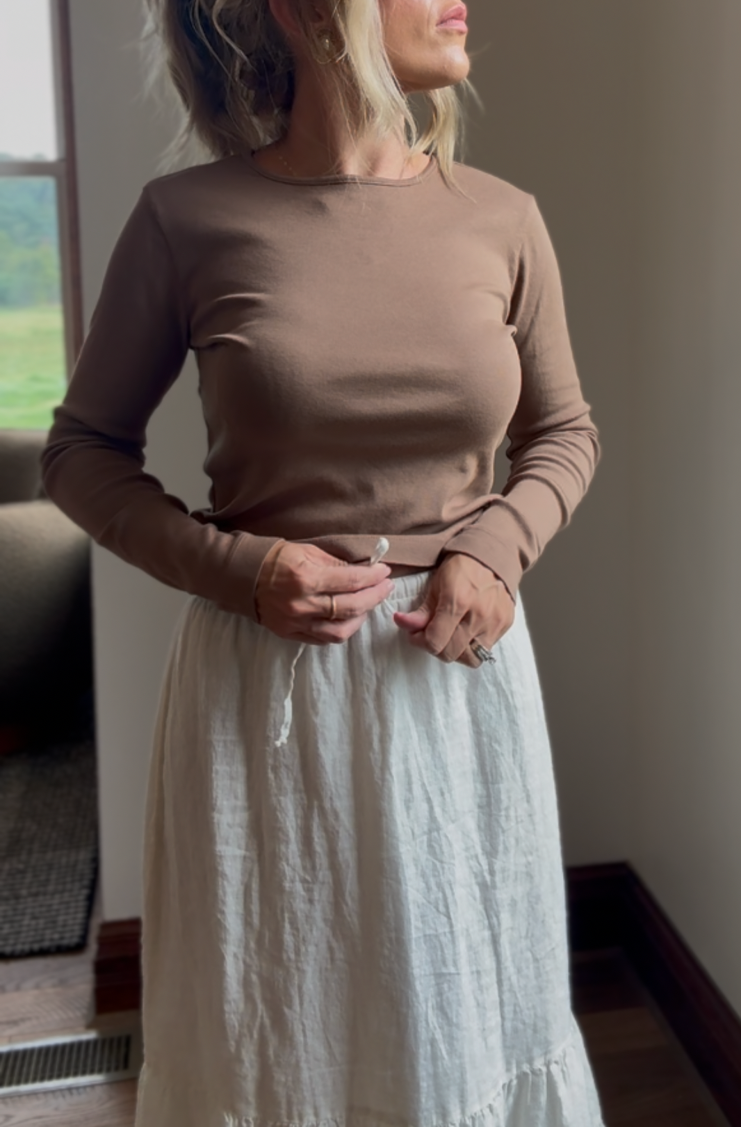 Organic Cotton Long Sleeve - Chestnut