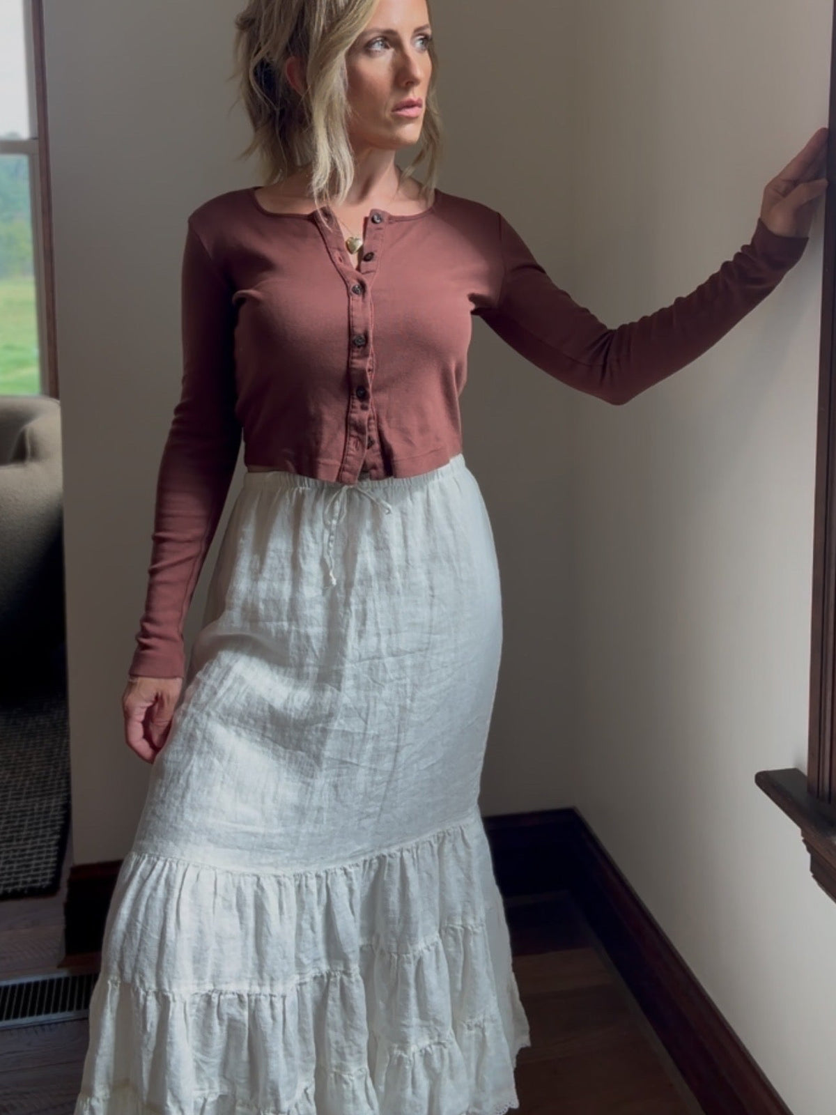 Heirloom Linen Skirt